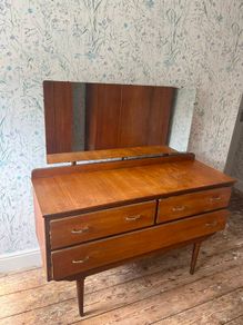 Vintage retro 1960s bedroom set - 2 wardrobes & 1 dressing table
