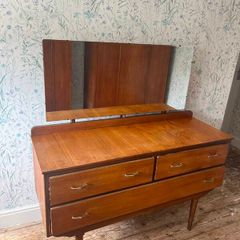 Vintage retro 1960s bedroom set - 2 wardrobes & 1 dressing table
