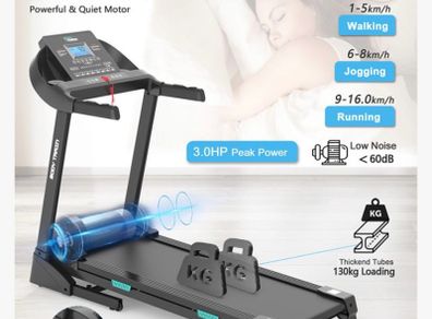 BodyTrain 7001 Motorised Folding Bluetooth Treadmill