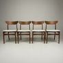 Iconic Danish Mid-Century Teak & Wool Dining Chairs by Schionning & Elgaard Image 4