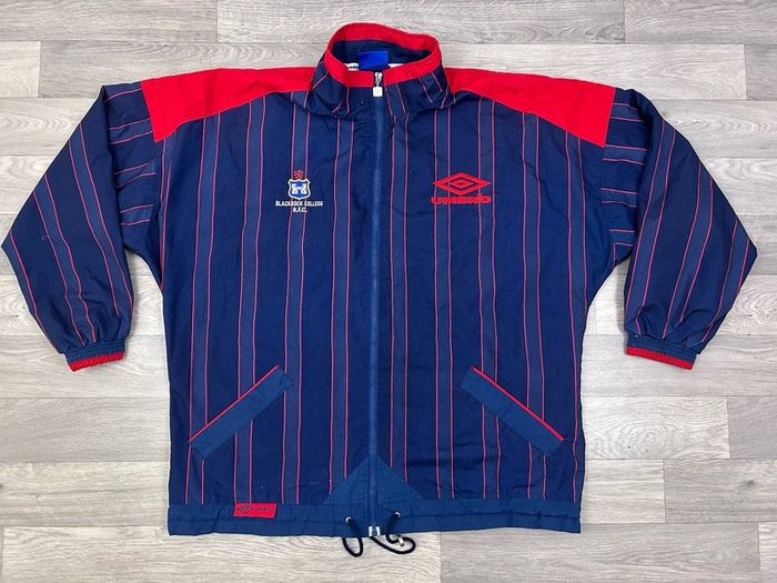 Ultra Rare Vintage 90s Umbro Blackrock College RFC Rugby Jacket Mens XL