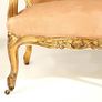 19th Century French Louis XV Antique Sofa  Carved Wood  Gilded Details Image 2