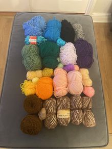 Selection of wool and yarn