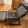 Brand new leather Ikea Poang armchair, footstool Image 3