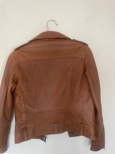 Mango gourges genuine leather jacket