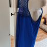 Royal blue long line cover up vest size UK16 EU44 Postage included Image 3
