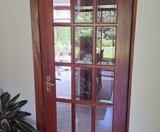 Glass pane door