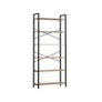 Bookcase with 6 levels in industrial design oak rustic brown  black walnut Image 3