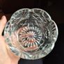 Vintage crystal sugar bowl 3 toed Image 4