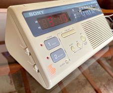 Sony ICF C220L DigiMatic Dual Alarm Clock Radio 3 Band Tested Working 1980s
