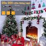 Christmas Tree Lights Outdoor, 20m 200 LED Fairy Lights Mains Powered, Cool White Waterproof String Light with Plug/Remote/Modes/Timer, Bright Lighting Outside Indoor Garden Xmas Decorations Image 5