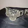 1940's Crystal Creamer Pitcher & Sugar Bowl Image 7