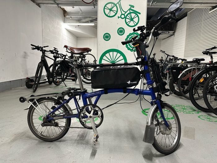 Brompton C-Line Blue Swytch Electric Bike
