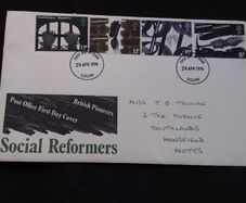 Great Britain Stamps : Social Reformers - British Pioneers , First Day Cover , 1976
