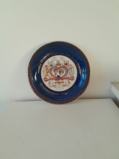 Prince Charles and Lady Diana Commemoration Plate Royal Wessex