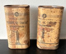 2 x Vintage Shotgun Powder Tins