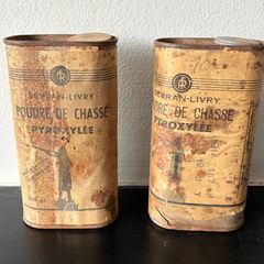 2 x Vintage Shotgun Powder Tins