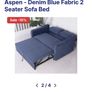 blue sofa bed Image 2