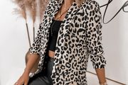 Bright leopard print blazer
