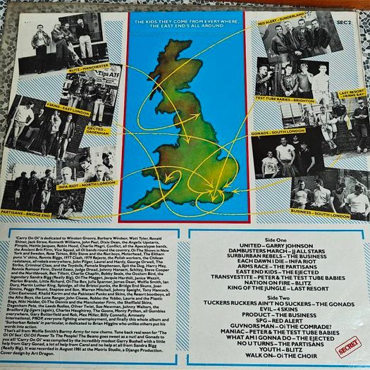 Carry on Oi compilation, orig copy Punk Skinhead Oi