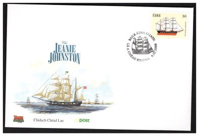 2000 Ireland Emigrants Ship Jeanie Johnson Commemorative Stamp An Post First Day Cover (FDC)