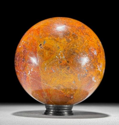 Sphere On Stand - Red Jasper