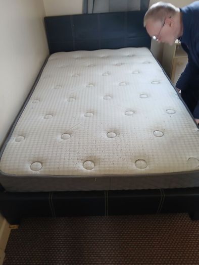 the bed