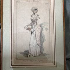 19 th Century original Fashion Plate framed