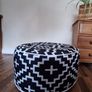 Stylish Geometric Pouffe Footstool or Extra Seat Image 2