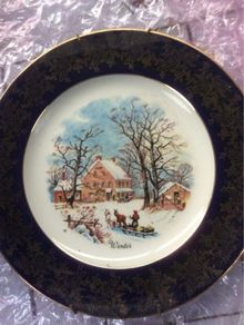 Winter Scene China Plate