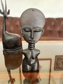 Vintage Petite Akan Akuaba Fertility Doll Ghana African Tribal Art Statue