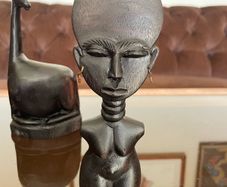 Vintage Petite Akan Akuaba Fertility Doll Ghana African Tribal Art Statue