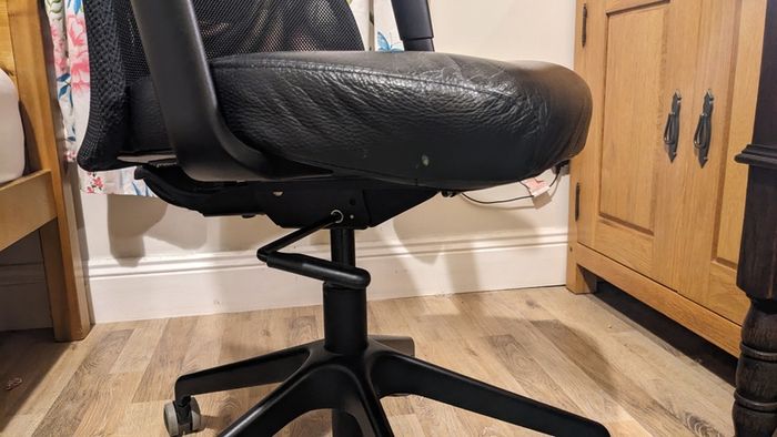 Leather swivel chair, fully adjustable