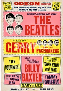 The Beatles Southport Odeon Concert Poster UK, 1963 A3 size repro..