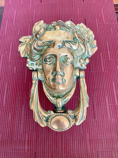 Early 20th Century Brass Athena Door Knocker