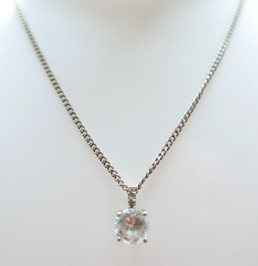 Vintage 925 Sterling Silver Pendant Necklace length 18" - 5,2g