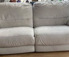 DFS 3 Seater Sofa Manual Recliner Silver
