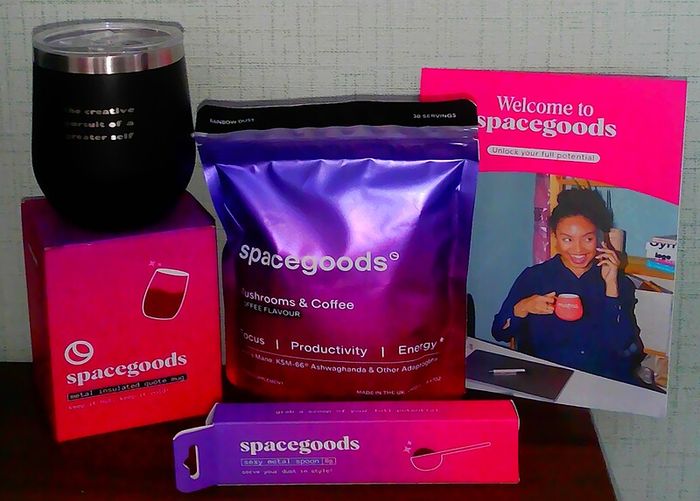 NEW Adaptogen Mushroom & Coffee with Stainless Steel Cup, Scoop, Brochure, for Focus & Energy 25 euro
