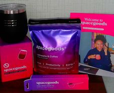 NEW Sealed Spacegoods Mushroom Coffee with Stainless Steel Cup, Scoop, Brochure. 25 euro
