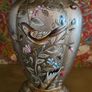 Beautiful hand painted birds vintage Oriental style table lamp Image 2