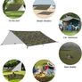 Hammock Rain Fly Tent Tarp, 3m x 3m Tarpaulin Portable Sunshade Lightweight Waterproof Groundsheet Windproof Camping gazebo Picnic Mat Anti UV Sun Shelter for Camping Travel Beach (FREE SHIPPING) Image 2