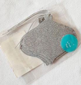 Gift Tag - Silver & Glittery (pack of 6)