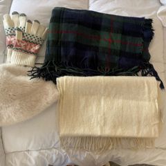 Scarf + Gloves + Furry Bucket Hat
