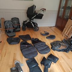 Silver Cross Wave Bundle, Granite/Tan Leather