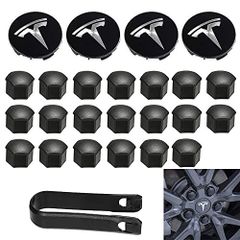 Tesla centre caps + nut covers (FREE POST)
