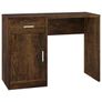 Desk with Drawer & Cabinet Smoked Oak Image 2