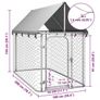 Outdoor Dog Kennel with Roof 200x100x150 cm Image 4