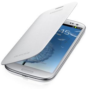 Samsung Notebook Style Flip Cover Case for Samsung Galaxy S3 - Ceramic White