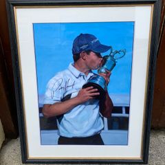 Signed Framed Golf Picture of PADRAIG HARRINGTON