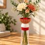 Glass Vase with 3D Printed Modular Cover for Fresh, Artificial & Brick Flowers Image 2